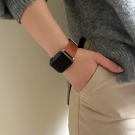 The Different Types of Apple Watch Strap - Leather Watch Strap by DiscountAStraps