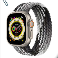 Thumbnail for Braided Elastic Strap For Apple Watch Black Summer