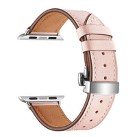 Thumbnail for Genuine Leather Apple Band With Butterfly Clasp