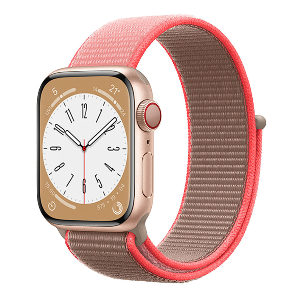 Nylon Sport Strap For Apple Watches Neon Pink