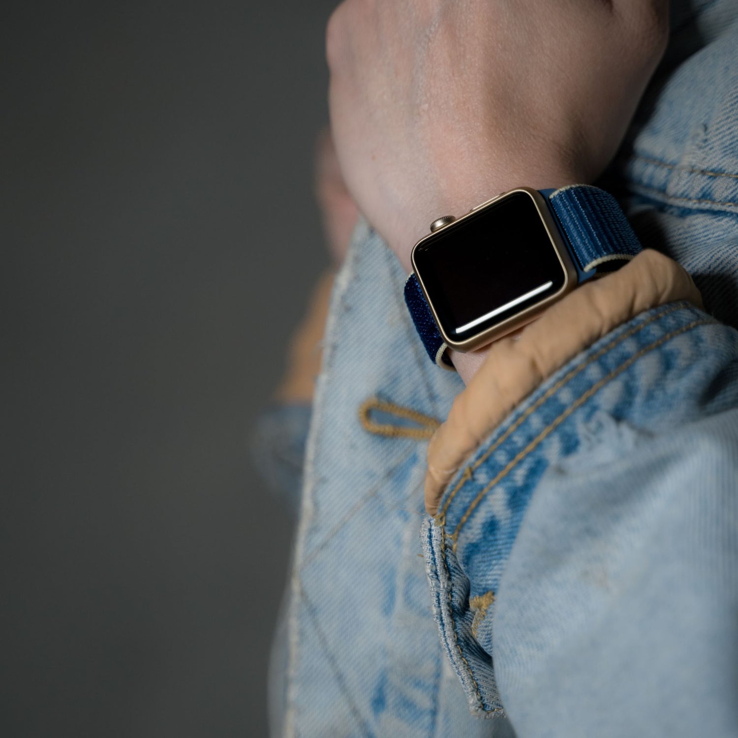 Apple Watch in Nylon Sports Style Blue From DiscountAStraps
