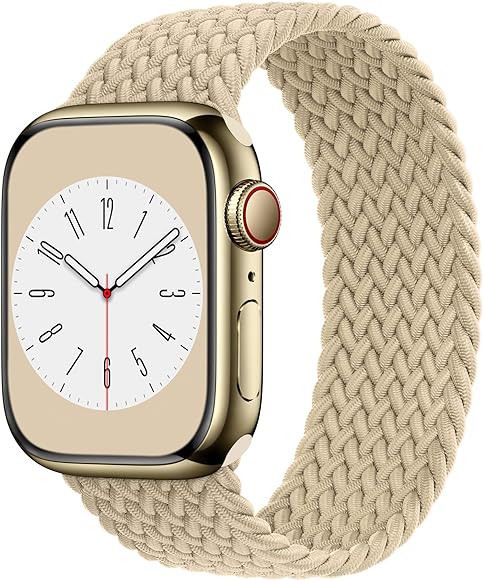 Apple Watch Strap Briaded Solo Loop Beige