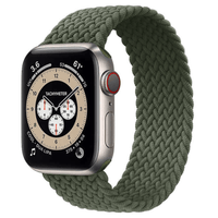 Thumbnail for Braided Elastic Apple Watch Strap in Army Green