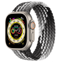 Thumbnail for Braided Elastic Apple Watch Strap in Black Summer