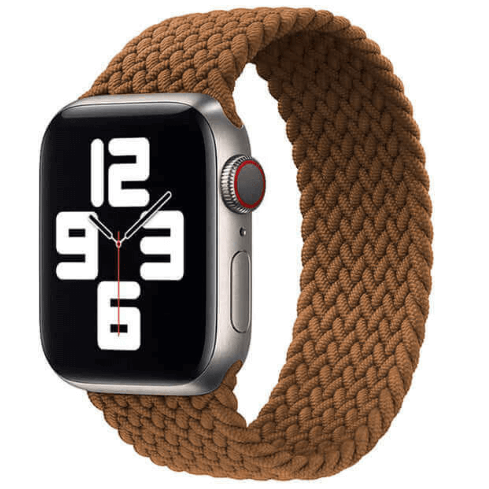 Braided Elastic Apple Watch Strap in Chocolate