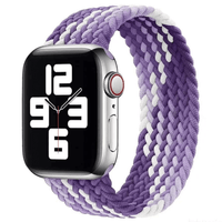 Thumbnail for Braided Elastic Apple Watch Strap in Lavender Garden Purple