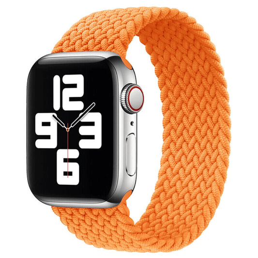 Braided Elastic Apple Watch Strap in Orange