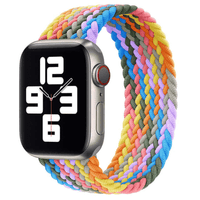 Thumbnail for Braided Elastic Apple Watch Strap in Pastel Rainbow