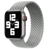 Thumbnail for Braided Elastic Apple Watch Strap in Pearl Grey