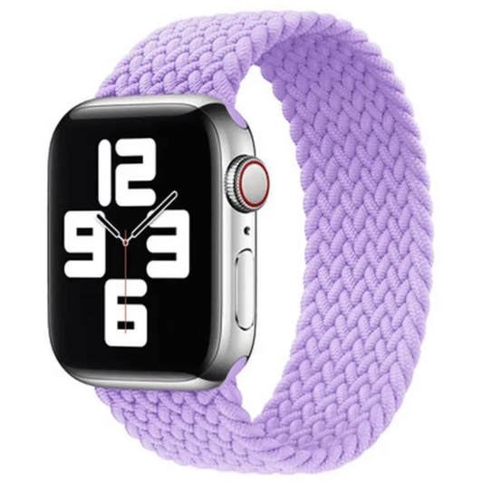 Braided Elastic Apple Watch Strap in Purple Lavender