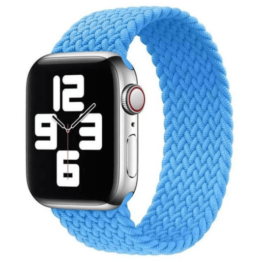 Braided Elastic Apple Watch Strap in Sky Blue