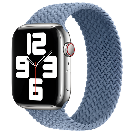 Braided Elastic Apple Watch Strap in Slate Blue