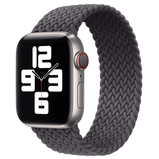 Braided Elastic Apple Watch Strap in Space Grey