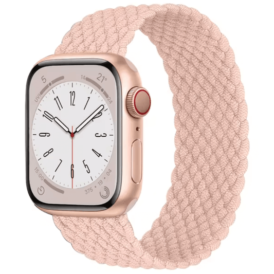 Braided Elastic Apple Watch Strap in Starlight Pink Sand