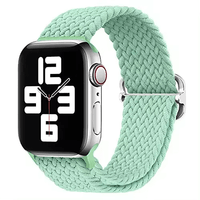 Thumbnail for Braided Elastic Solo Loop Apple Watch Strap With Buckle in Pistachio Green