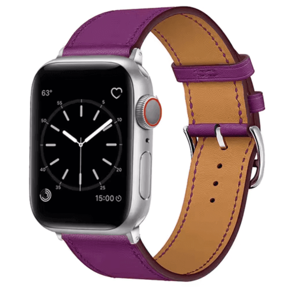 Genuine Leather Watch Strap For Apple Watch PURPLE