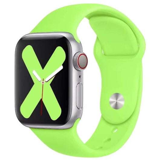 High Quality Classic Silicone Apple Watch Band in Electric Green