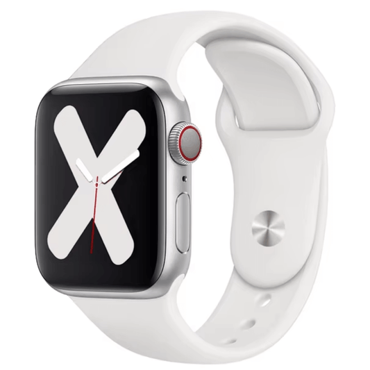 High Quality Classic Silicone Apple Watch Band in Frost White