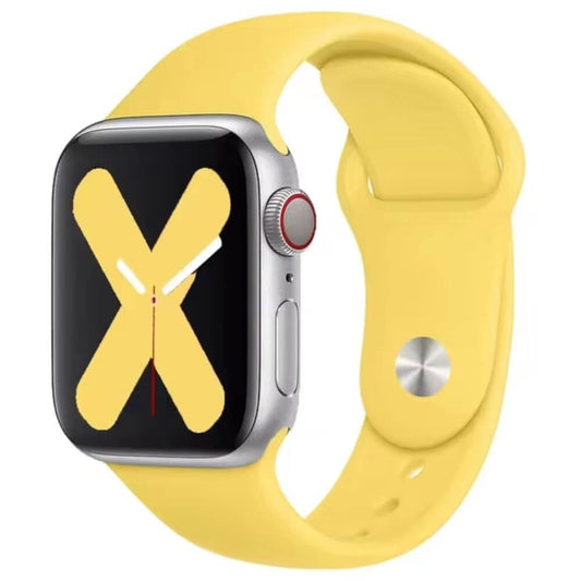 High Quality Classic Silicone Apple Watch Band in Grapefruit Yellow