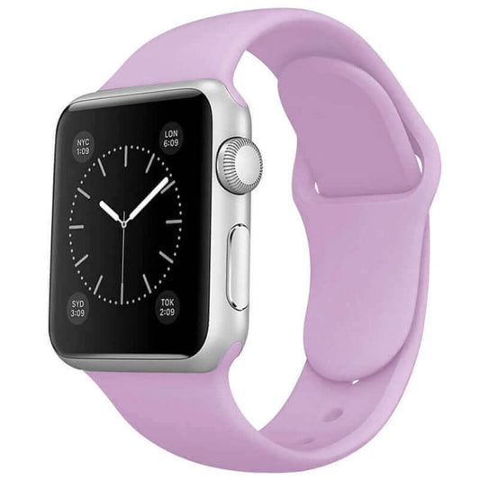 High Quality Classic Silicone Apple Watch Band in Lavender Purple