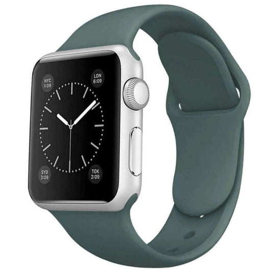 High Quality Classic Silicone Apple Watch Band in Olive Green