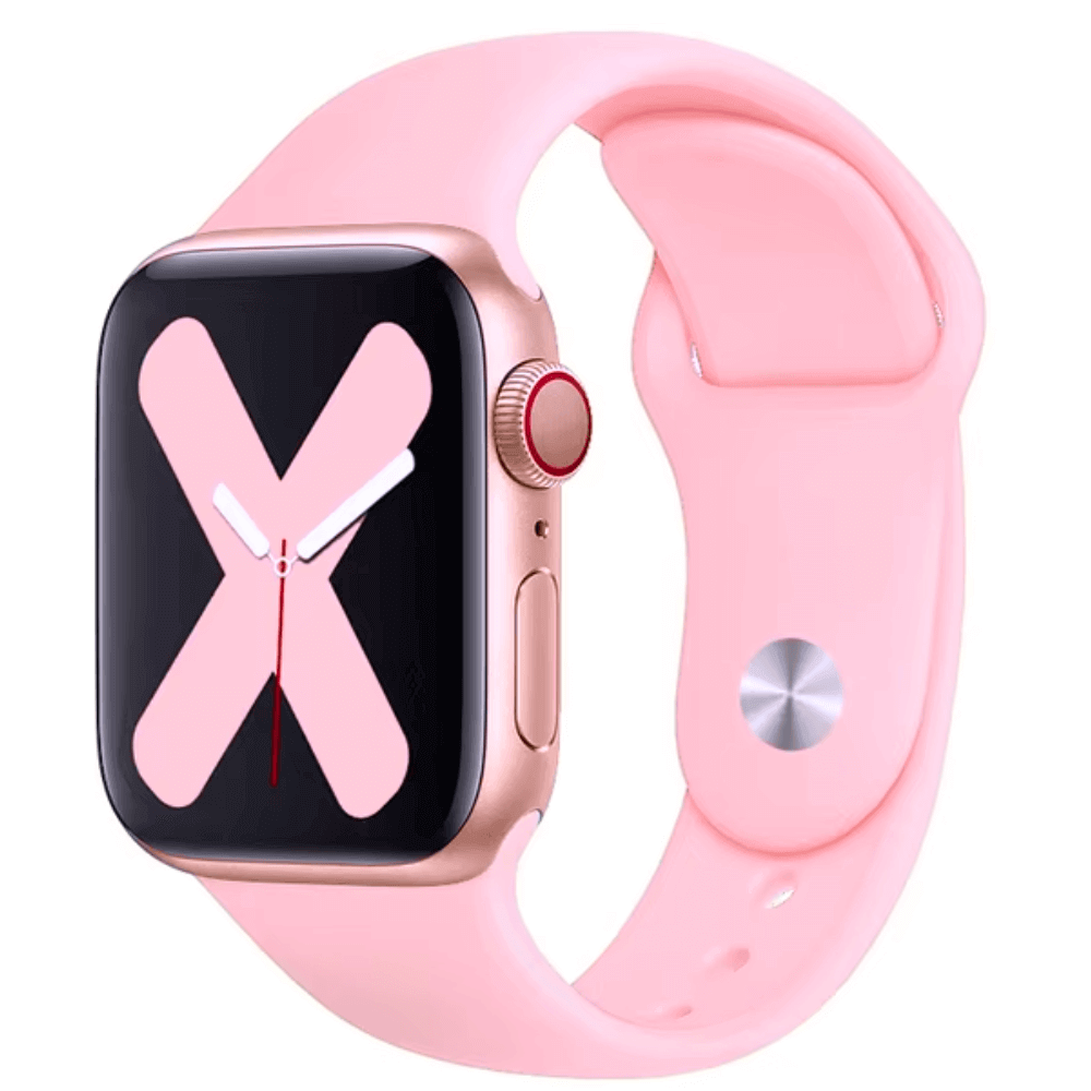 High Quality Classic Silicone Apple Watch Band in Vintage Pink