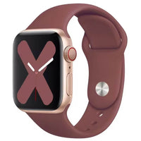 Thumbnail for High Quality Classic Silicone Apple Watch Band in Wine Red