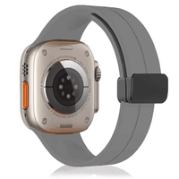 Thumbnail for High Quality Silicone Apple Watch Band in Grey with Magnetic Clasp