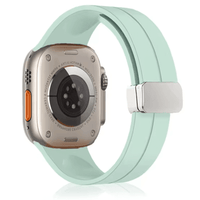 Thumbnail for High Quality Silicone Apple Watch Band in Light Green with Magnetic Clasp