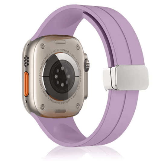 High Quality Silicone Apple Watch Band in Light Purple with Magnetic Clasp