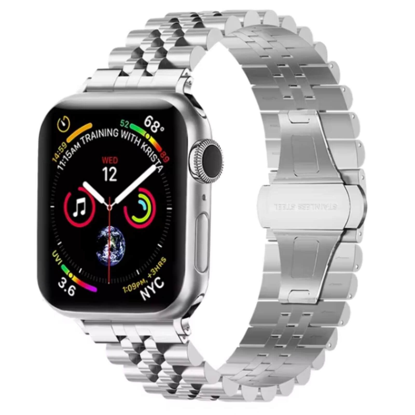 Jubilee Metal Apple Watch Strap in Silver