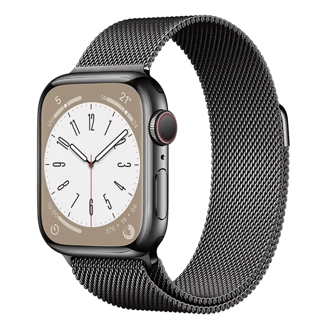 Milanese Mesh Metal Apple Watch Strap in Graphite Grey