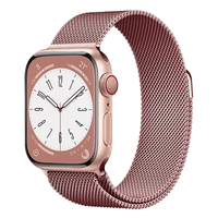 Thumbnail for Milanese Mesh Metal Apple Watch Strap in Chrome Pink