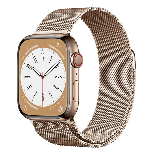 Milanese Mesh Metal Apple Watch Strap in Rose Gold