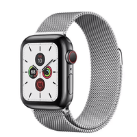 Thumbnail for Milanese Mesh Metal Apple Watch Strap in Polished Silver