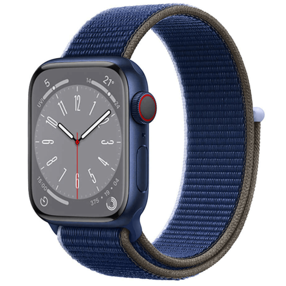 Nylon Sport Apple Watch Strap in Abyss Blue