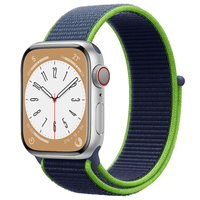 Thumbnail for Nylon Sport Apple Watch Strap in Blue Neon Lime