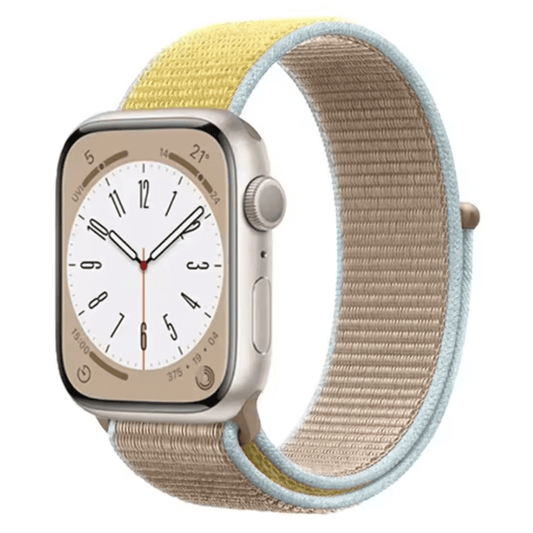 Nylon Sport Apple Watch Strap in Camel Khaki Yellow