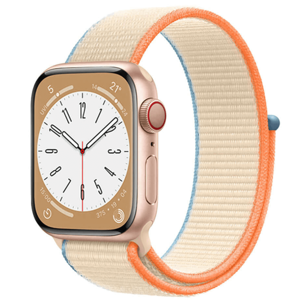 Nylon Sport Apple Watch Strap in Cream