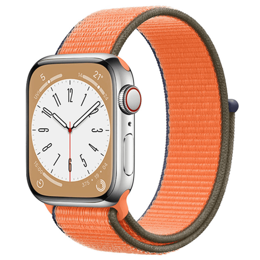 Nylon Sport Apple Watch Strap in Kumquat Orange