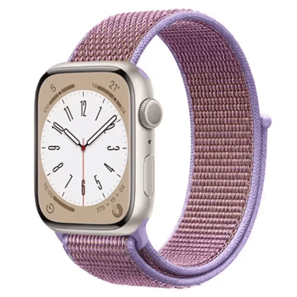 Nylon Sport Apple Watch Strap in Lilac