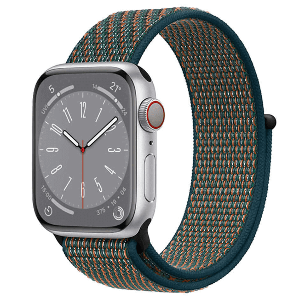 Nylon Sport Apple Watch Strap in Neptune Green