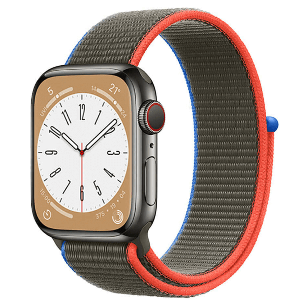 Nylon Sport Apple Watch Strap in Olive Green