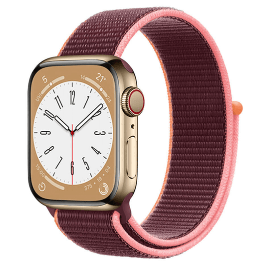 Nylon Sport Apple Watch Strap in Plum Purple