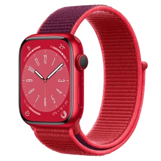 Nylon Sport Apple Watch Strap in Red Purple