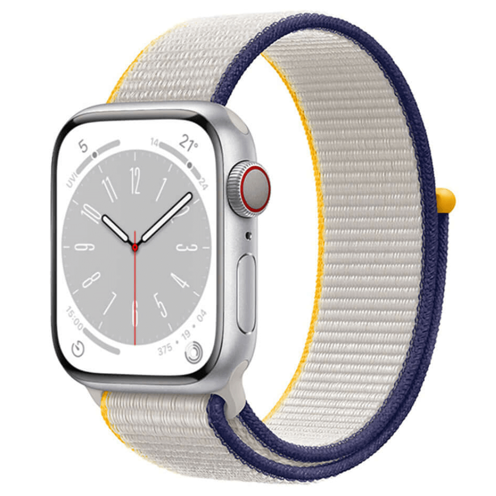 Nylon Sport Apple Watch Strap in Sea Salt White