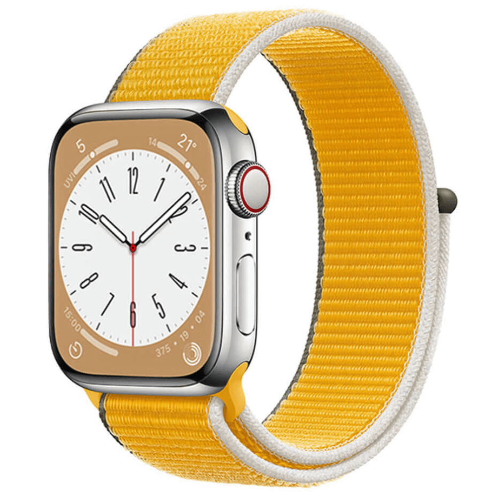 Nylon Sport Apple Watch Strap in Sunflower Yellow