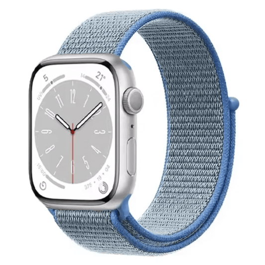 Nylon Sport Apple Watch Strap in Tahoe Blue