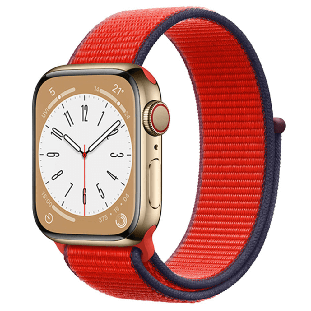 Nylon Sport Apple Watch Strap in Tricolour Red