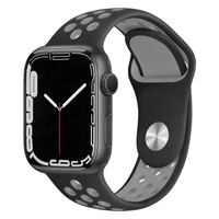 Thumbnail for Silicone Sport Watch Band for Apple Watch in Black and Grey